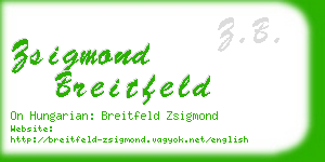 zsigmond breitfeld business card